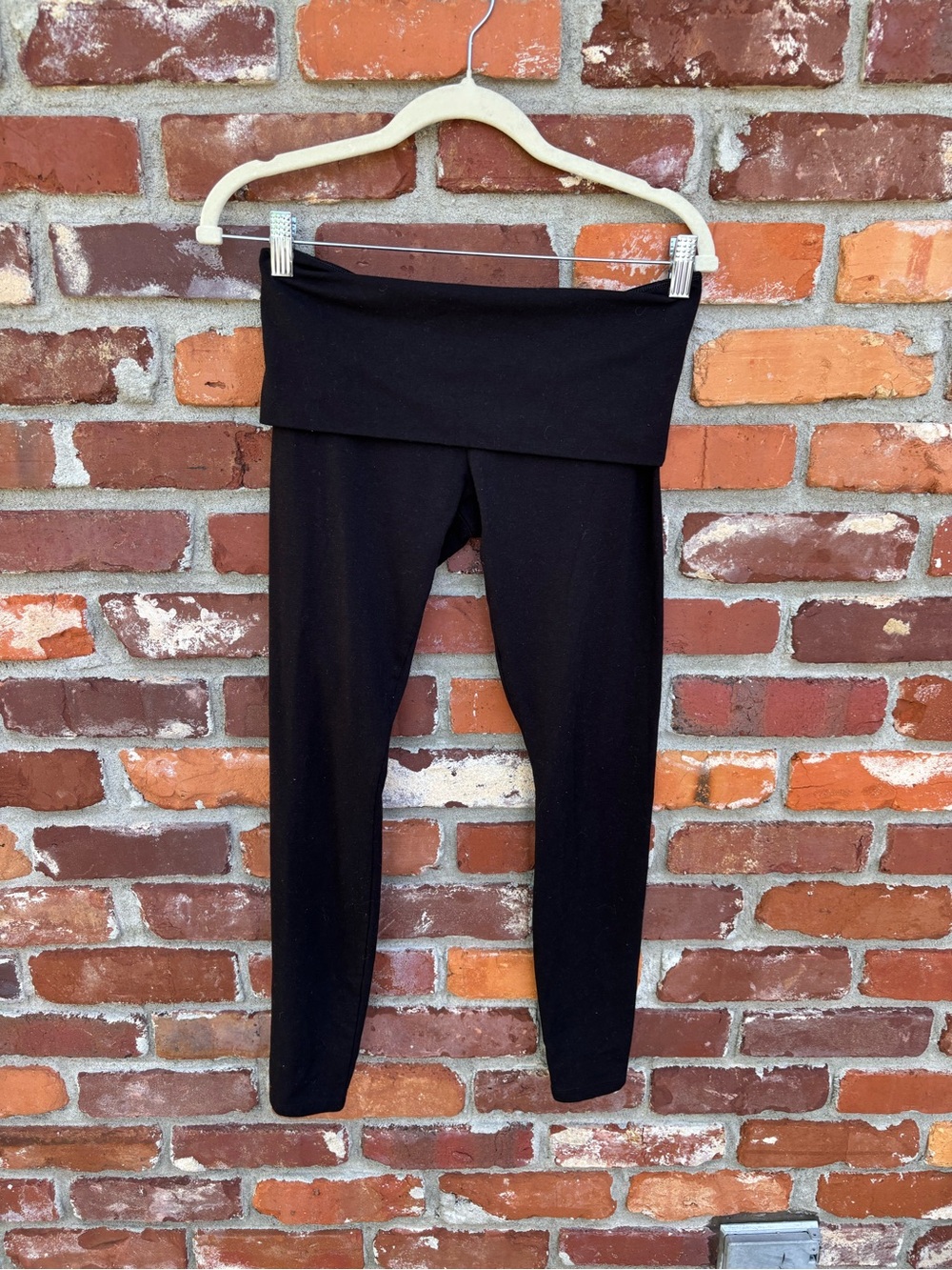 EUC Black Fold-Over Waist Leggings